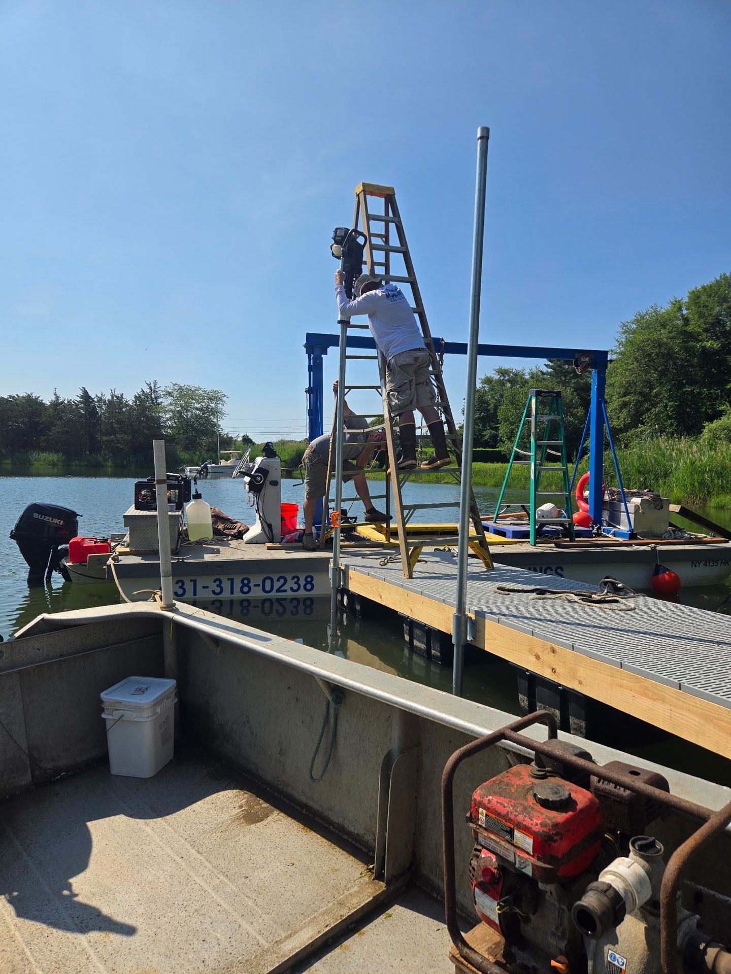 Marine construction project in East Hampton