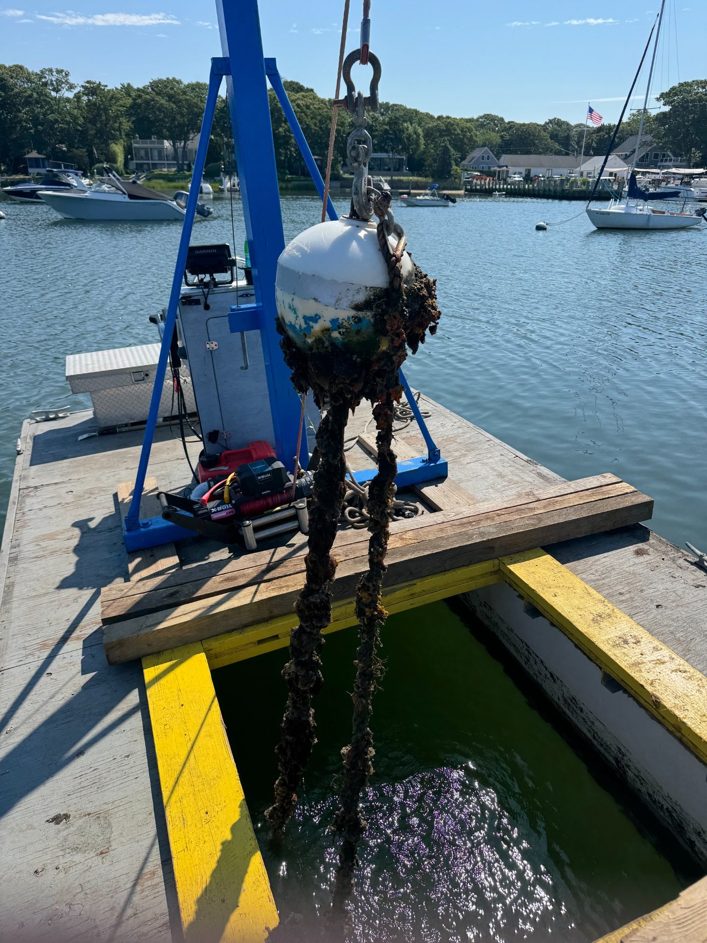 Mooring inspection at Mill Creek