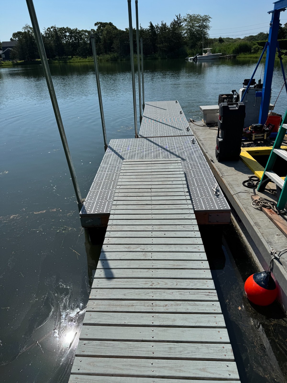 Dock construction project in Three Mile Harbor